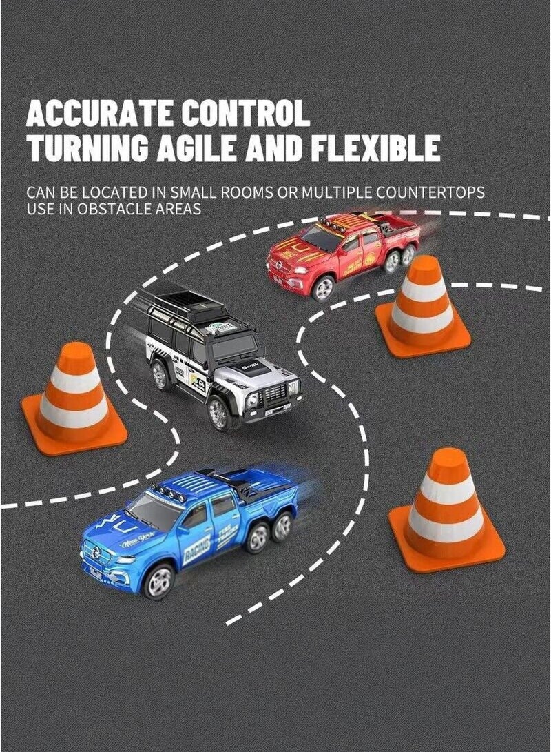 1:64 Scale Mini Remote Control Toy Car for Kids 6+ – USB Rechargeable Alloy RC Off-Road Vehicle with 2.4GHz Wireless Controller, Durable Small Electric Racing Car with Wear-Resistant Wheels, Realistic Stickers, and Simulation SUV Design – Indoor Outdoor Miniature Model Car for Boys and Girls Gift  - Image 3