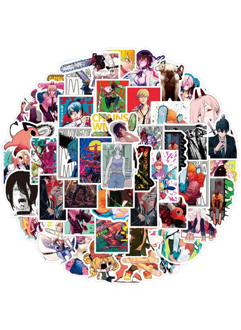 general 50-Piece Chainsaw Man Cute Vinyl Waterproof Sticker - Image 1