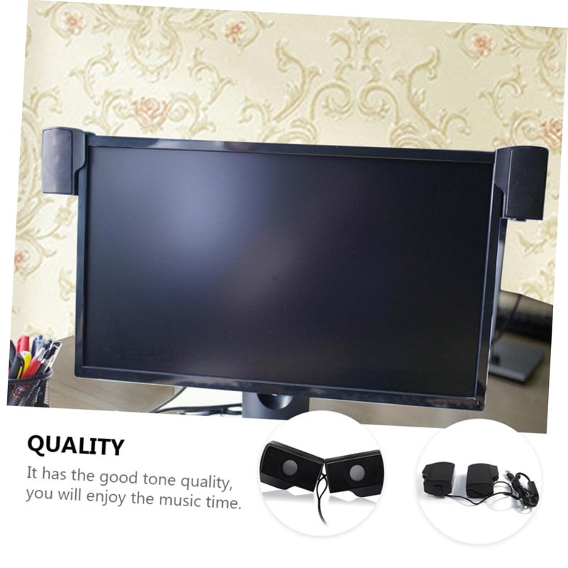 USB Clip On Computer Speaker Portable Wired Sound For Desktop Monitor Home Office - Image 5