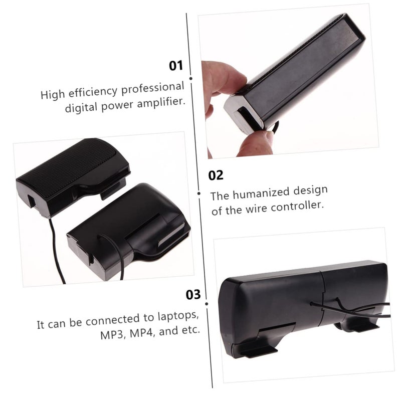 USB Clip On Computer Speaker Portable Wired Sound For Desktop Monitor Home Office - Image 3