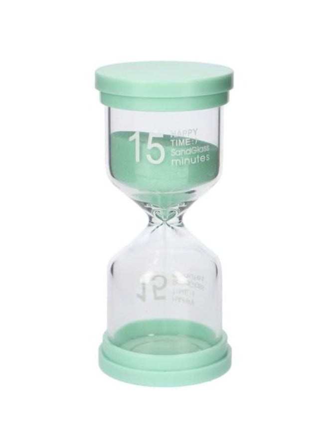 Sand Timer for Room Decoration, Mental Focus, and Precise Time Tracking, Ideal for Coffee Tables, Book Displays, and Festive Events with Random Color Sand Green (model 1-15 minute).