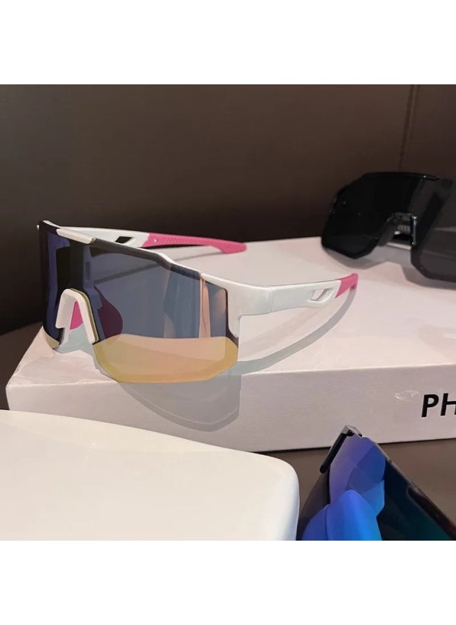 Generic - New Cycling Glasses Man Mountain Bike Bicycle Sport Cycling Sunglasses MTB Cycling Eyewear Woman For Travel Gafas De Sol-Lenses Color:D-Frame Color:1PC - Image 1