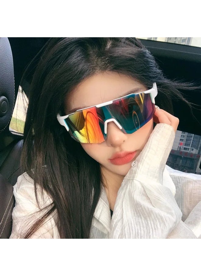 Generic - New Cycling Glasses Man Mountain Bike Bicycle Sport Cycling Sunglasses MTB Cycling Eyewear Woman For Travel Gafas De Sol-Lenses Color:D-Frame Color:1PC - Image 1