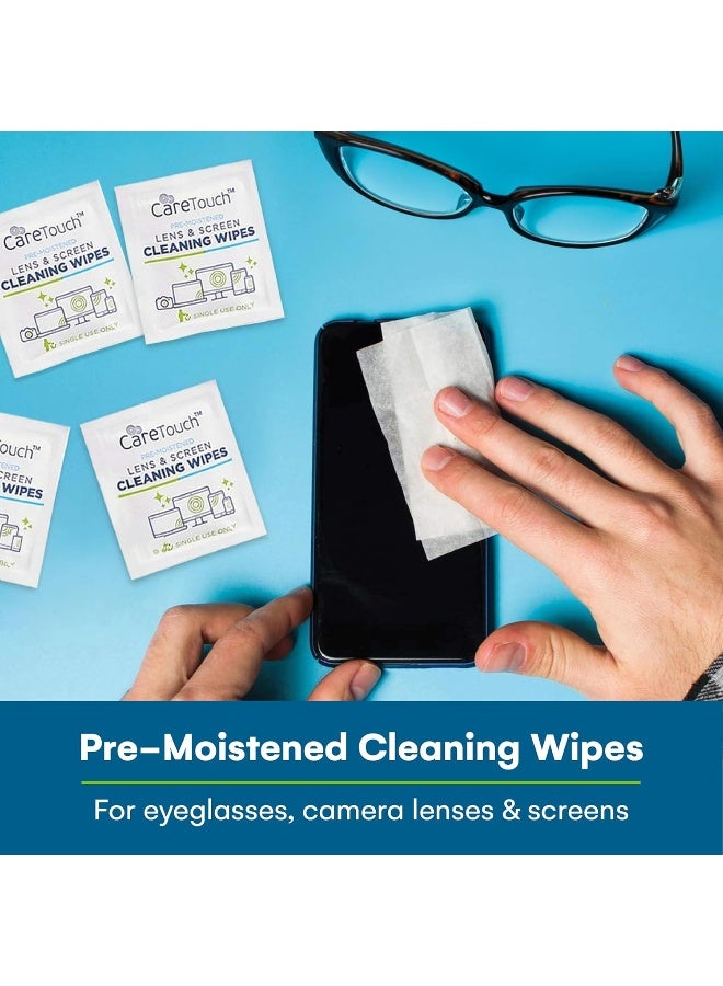 Care Touch Care Touch Lens Wipes for Eyeglasses - 210 Individually Wrapped Pre-Moistened Wipes  - Image 2