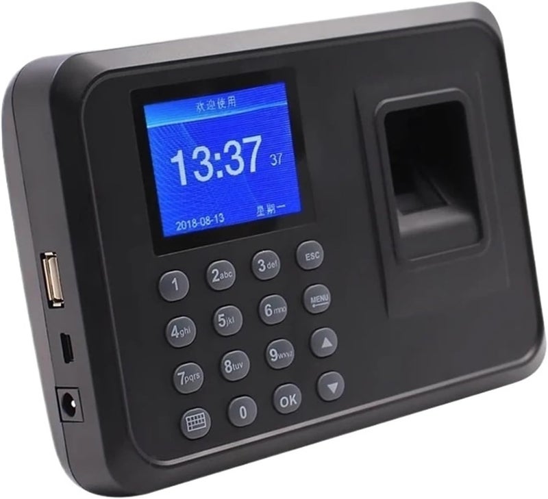 Clocking in Machine, Biometric Fingerprint Time Attendance Machine Employee Recognition Device Electronic Staff Worker Check in Record Clock Recorder - Image 1