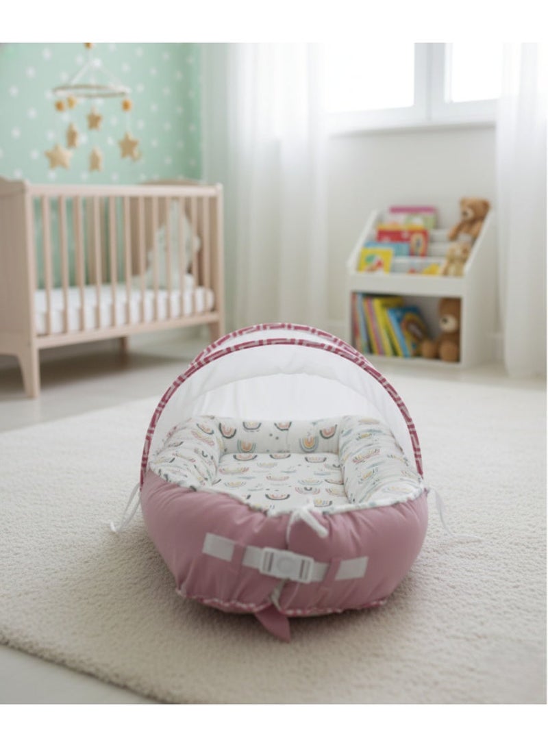ضحكة  سرير رضّع ناعم من DEHKAH  – مرتبة أطفال عش لطفلك منذ الولادة | - Image 1