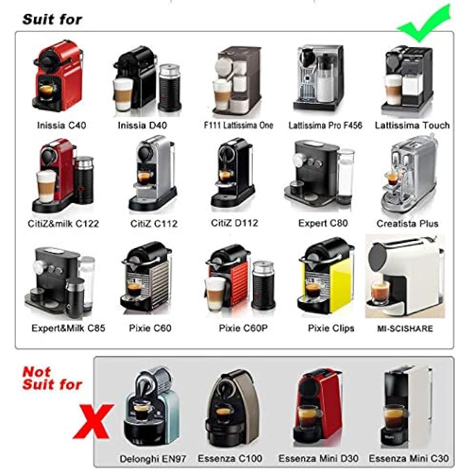 iSuperb 6 Pieces Stainless Steel Reusable Coffee Capsules  6 Disposable Aluminium Foil Lid Pens Refillable Cup Coffee Filters Compatible With Original Machines Part Of The Series Durable - Image 3