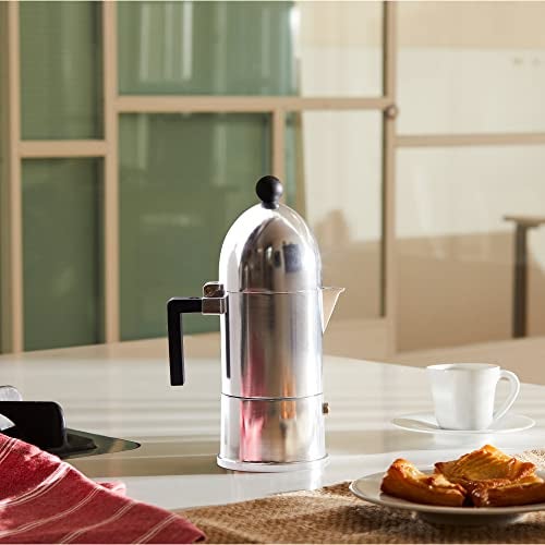 Alessi A9095/3 B La Cupola - Design Espresso Coffee Maker, Aluminum and Thermoplastic Resin, 3 Cups, Black Handle - Image 5