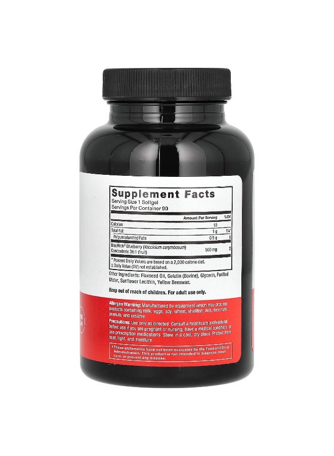 Force Factor, Blueberry Concentrate, 500 mg, 90 Softgels (Packaging may vary) - Image 2