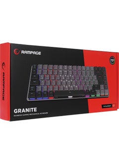 Rampage W-Granıte Black/gray Low Profile Red Switch Q RGB 2,4 Ghz+ Bt Mechanical Gaming Keyboard  - Image 5
