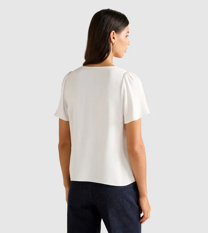 forever new  LUNA Embroidered Short Sleeves Top for Women | Best Price UAE