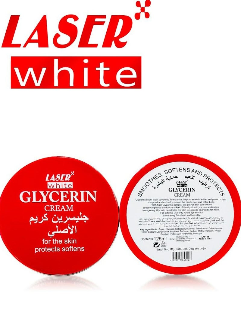 laser white Original Glycerin Cream for Moisturizing and Protecting the Skin 125ml
