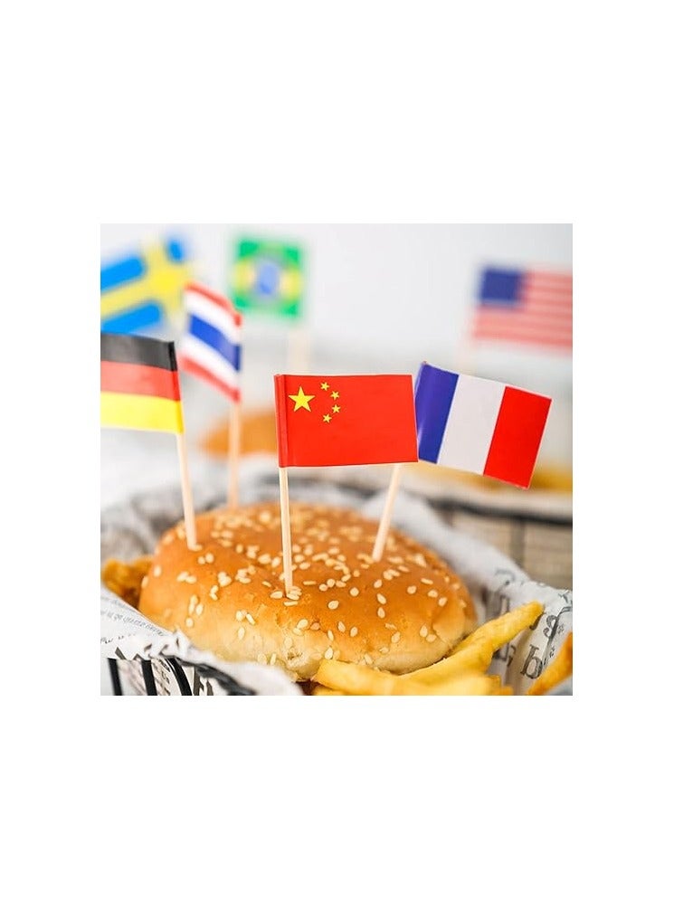 50Pcs Disposable World Cup Multi National Country Flag Stick Cake Toper Flag Fruit Stick Cocktail Cake Stick Toothpick Food Decoration - Image 3