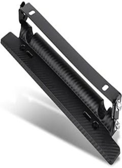 License Plate Bracket, Universal Car License Plate Holder Adjustable Carbon Fiber Car License Plate Frame Mount for Car License Plate Mounting Bracket
