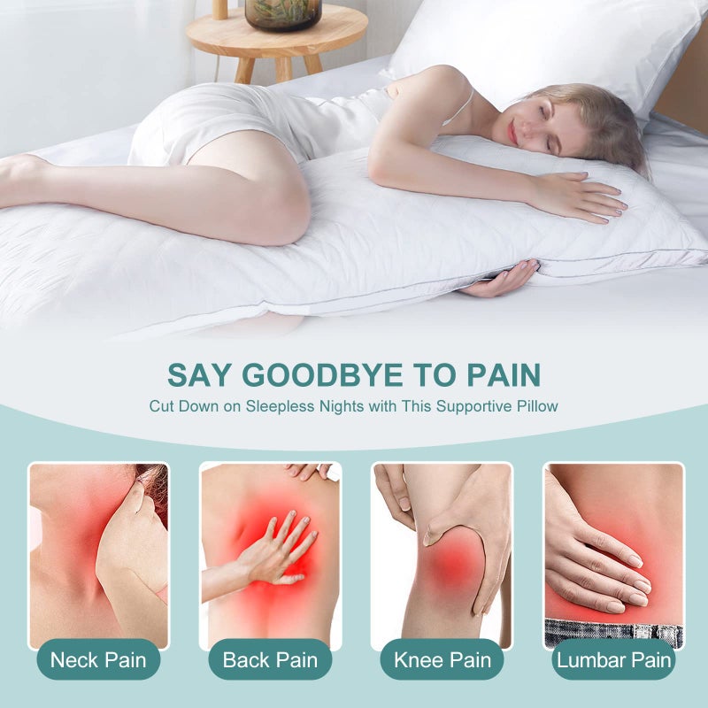 Oubonun Full Body Pillow for Sleeping-Adjustable Firm and Fluffy Body Pillows for Adults-Long and Large Pillow for Bed- 21"x54" - Image 3