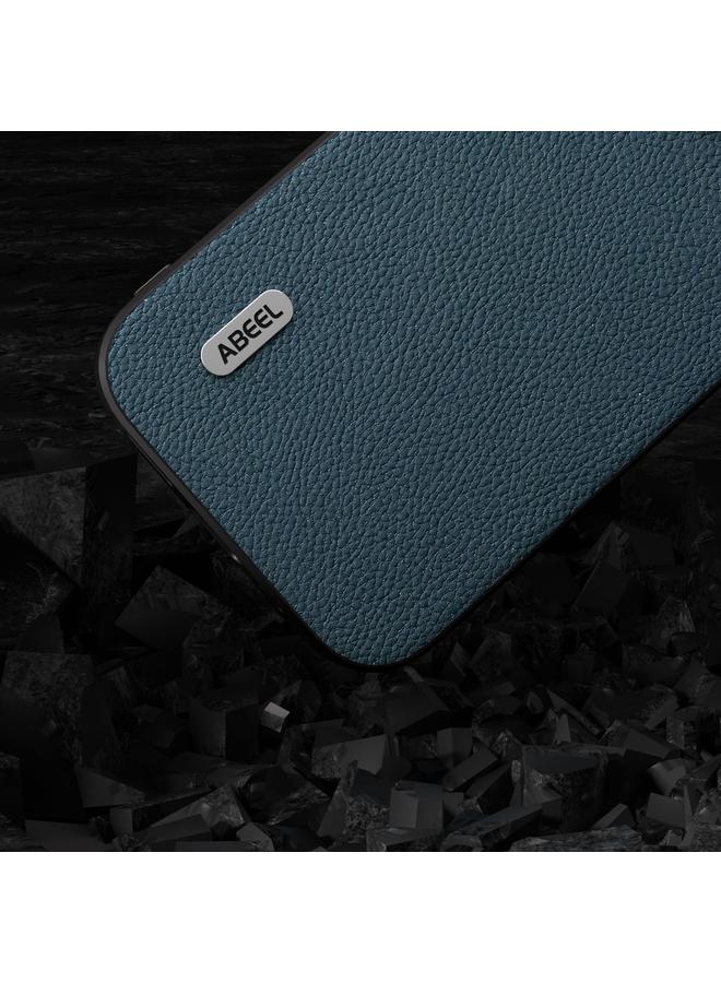 S-TOP Case For iPhone 15 ABEEL Genuine Leather + PC Litchi Texture Phone Case - Image 3