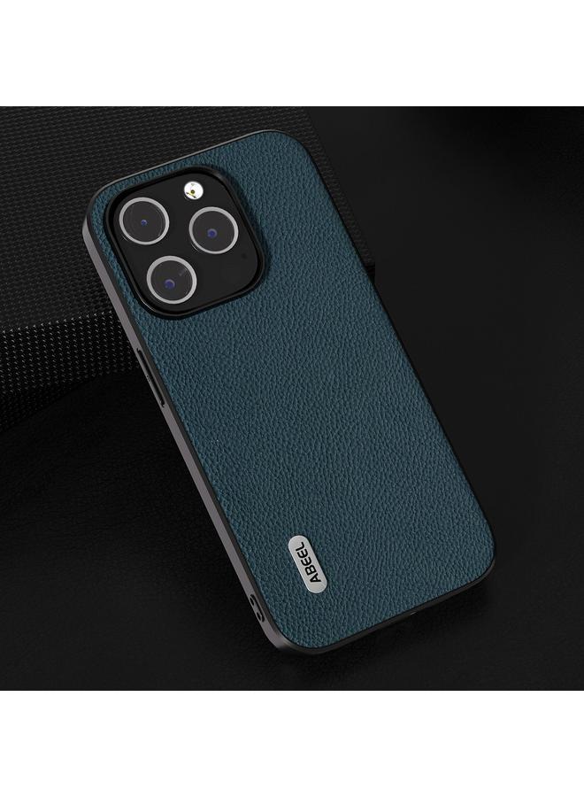 S-TOP Case For iPhone 15 ABEEL Genuine Leather + PC Litchi Texture Phone Case - Image 2