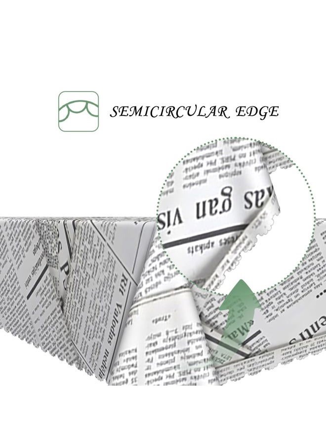 ggaimwf 52x70 Inch Vintage Rectangle Tablecloth Black White Newspaper Table Cloth Washable Table Cover for Dining Home Farmhouse Coffee Shop Decor - Image 2