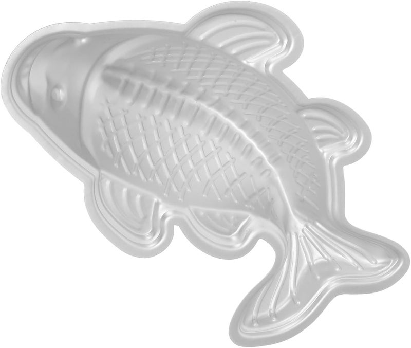 PRETYZOOM 3d Fish Shape Cake Pan Aluminum Alloy Baking Mold for Chocolate Jelly Sugar Dessert Fondant Mold Large Size DIY Baking Tool for Birthday and Party - Image 1