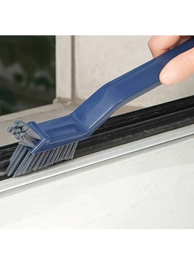 Blue Heavy Duty V Shaped Gap Brush With Long Handle for Tight Spaces - Image 2