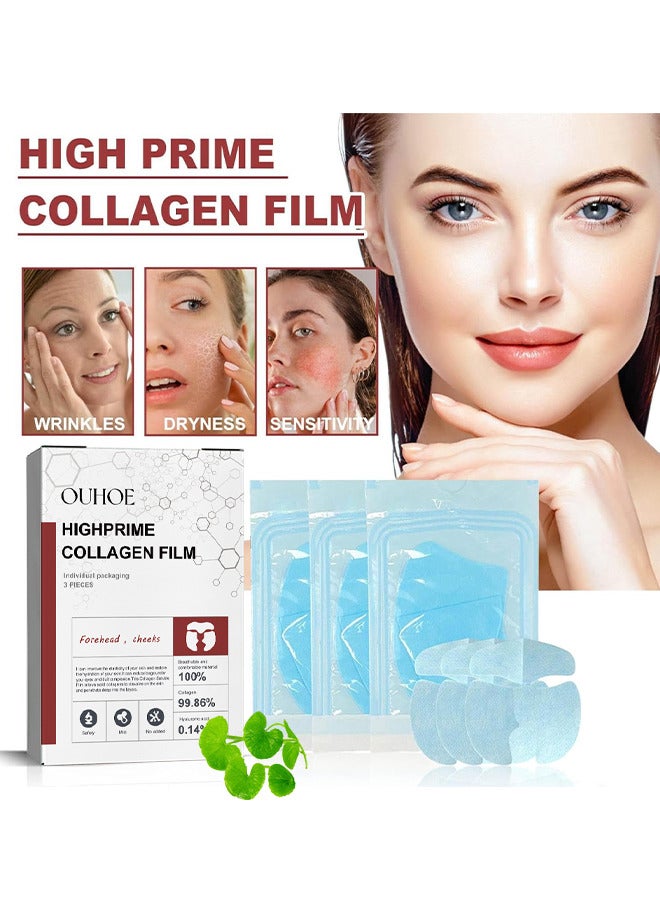OUHOE Face Lifting Water Soluble High Prime Silk Collagen Film Hydrolyzed Collagen Face Film Sheet Anti Wrinkles Face Moisturizer Film Sheets, Prevent Fine Lines And Protect Skin, Anti Aging Face Mask - Image 3