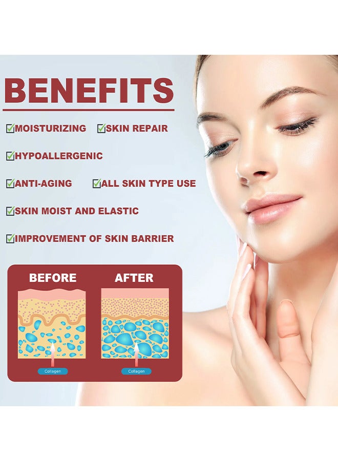 OUHOE Face Lifting Water Soluble High Prime Silk Collagen Film Hydrolyzed Collagen Face Film Sheet Anti Wrinkles Face Moisturizer Film Sheets, Prevent Fine Lines And Protect Skin, Anti Aging Face Mask - Image 4