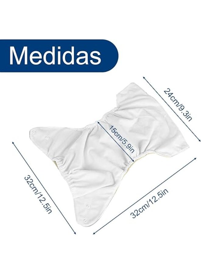 حفاضات قماشية صديقة للبيئة قابلة للغسيل وتعديل المقاس بكباسين للأطفال - Image 3