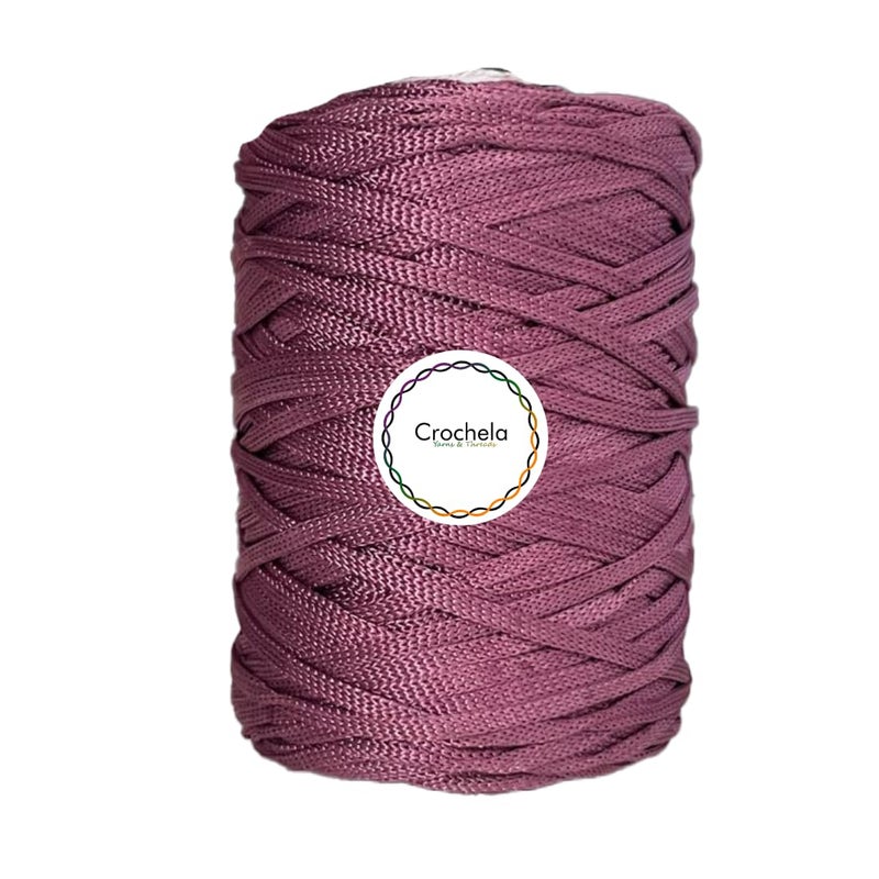 Crochela 4 MM Knitted Macrame Cord/Thread/Dori for Crochet, Knitting and Macrame (Weight : 250 Grams | Length : 100 Meters) (Mauve) - Image 4
