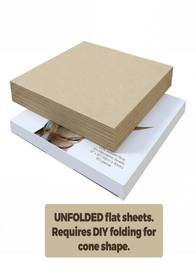 AGOGO Square Coffee Filters for Pour Over Maker (Unfolded), 100% Japanese Wood Fiber Natural Paper, Compatible with Chemex 8/10/13 Cup, DIY Foldable Design, Unbleached Natural, 100 Count - Image 5