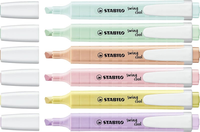 STABILO Highlighter swing cool Pastel  Pack of 6  Assorted Colours - Image 3
