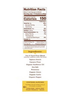Simple Mills Almond Flour Crackers Rosemary and Sea Salt 4.25 oz 120 g  - Image 2