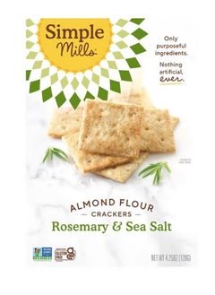 Simple Mills Almond Flour Crackers Rosemary and Sea Salt 4.25 oz 120 g  - Image 1