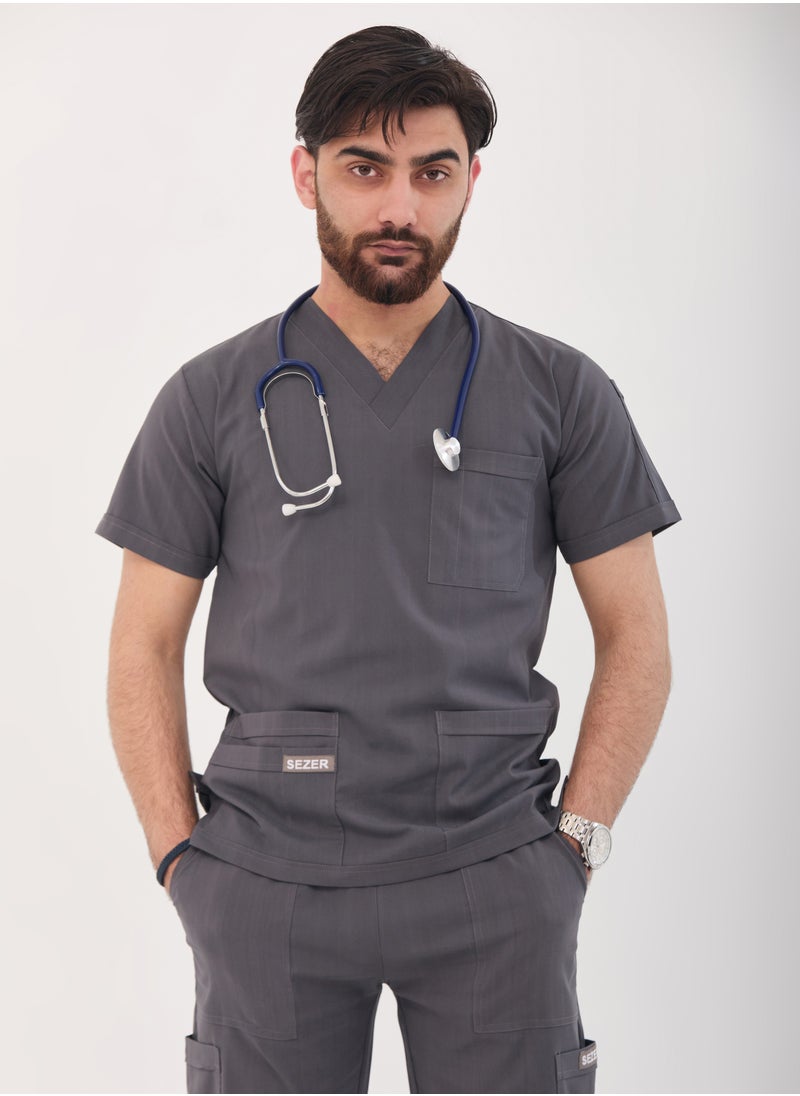 sezer - Caesar Scrub for Men - Strength and comfort in a cottonh GRAY design that fits you all day long - Image 1