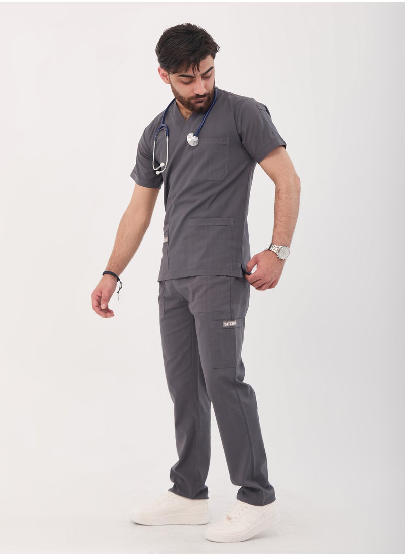 sezer - Caesar Scrub for Men - Strength and comfort in a cottonh GRAY design that fits you all day long - Image 1
