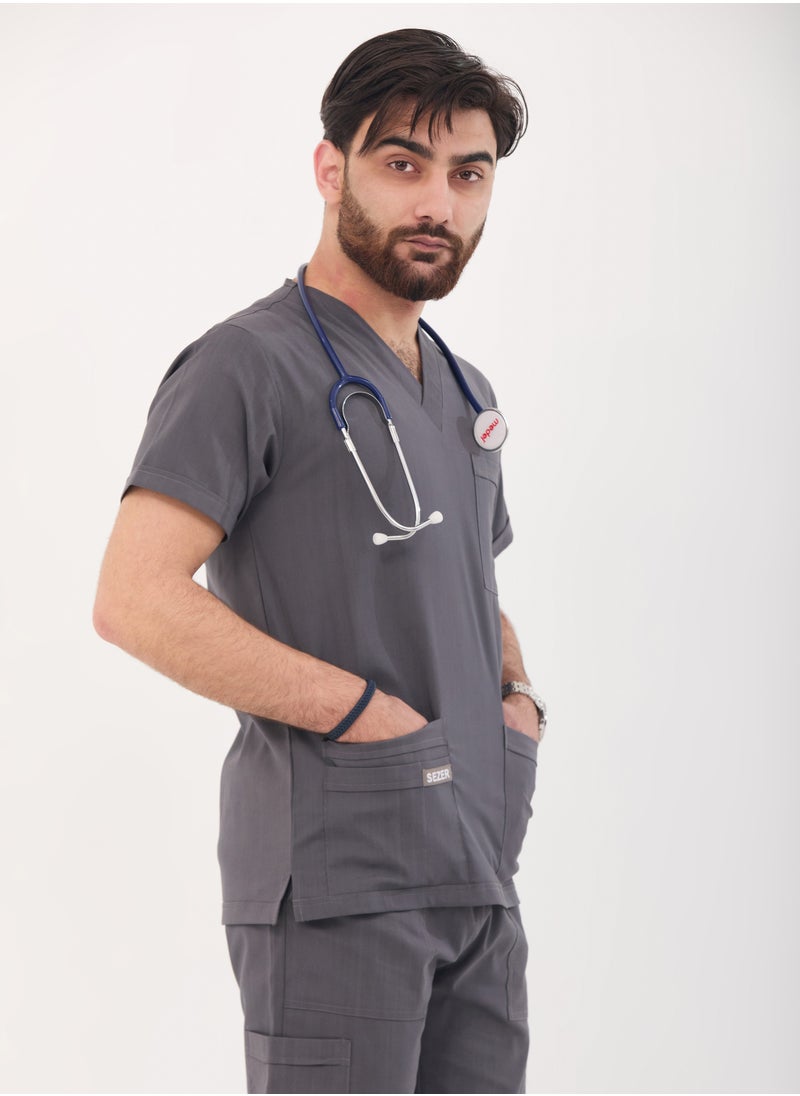 sezer - Caesar Scrub for Men - Strength and comfort in a cottonh GRAY design that fits you all day long - Image 1