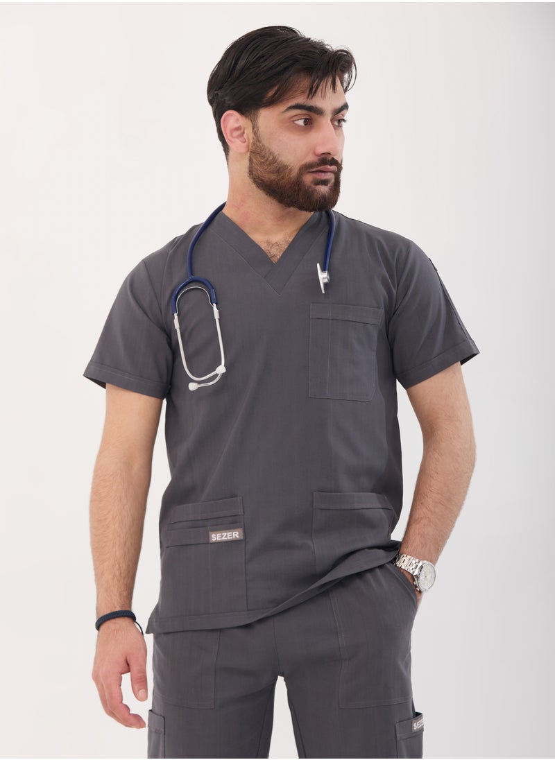 sezer - Caesar Scrub for Men - Strength and comfort in a cottonh GRAY design that fits you all day long - Image 1