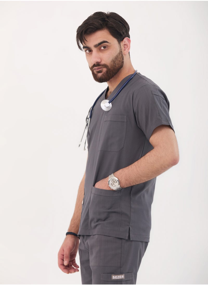 sezer - Caesar Scrub for Men - Strength and comfort in a cottonh GRAY design that fits you all day long - Image 1