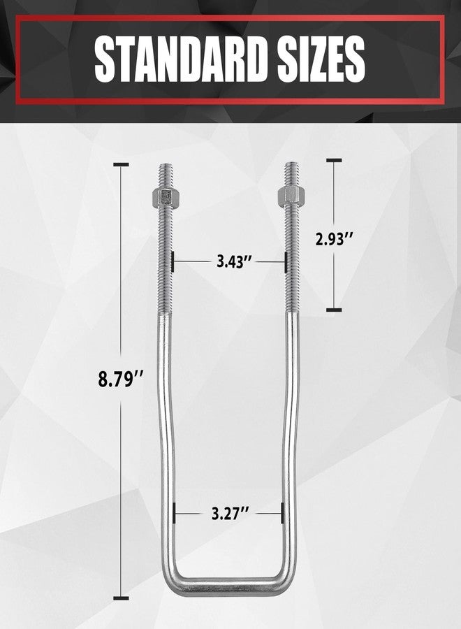 VIAGL U-Bolt Trailer Spare Tire Bracket, Spare Tire Carrier Galvanized Threaded Spare Tire Mount Bracket Side Mount 4 or 5 Lugs fit for Fishing Boat, Ski Boat or Sailboat Trailer - Image 3
