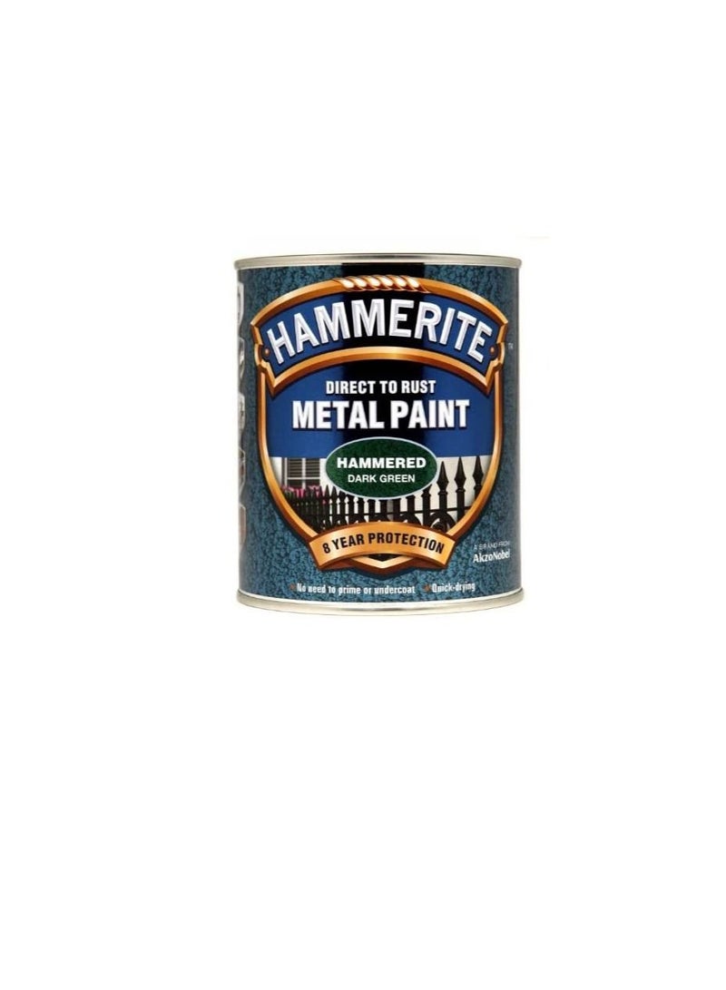 Hammerite Metal Paint Hammered Dark Green 750ml - Image 3