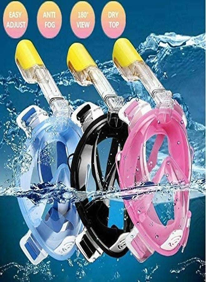 VBM Full Face Snorkel Mask Diving Mask Seaview 180° Panoramic Viewing Snorkeling Mask with Action Camera Mount Easy Breath Anti-Fog Anti-Leak Snorkeling Design for Adults (L/XL) - Image 4