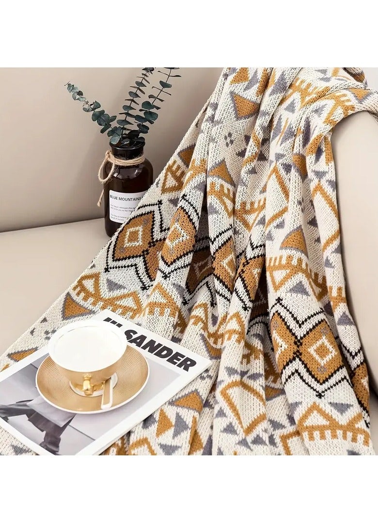 Bohemian Style Sofa Cover Blanket, Nap Blanket, Bed Throw - Soft, Comfortable, Thick, And Tightly Woven, Anti-Pilling, Warm, Perfect For Living Room, Bedroom, Study, Studio  - Image 2