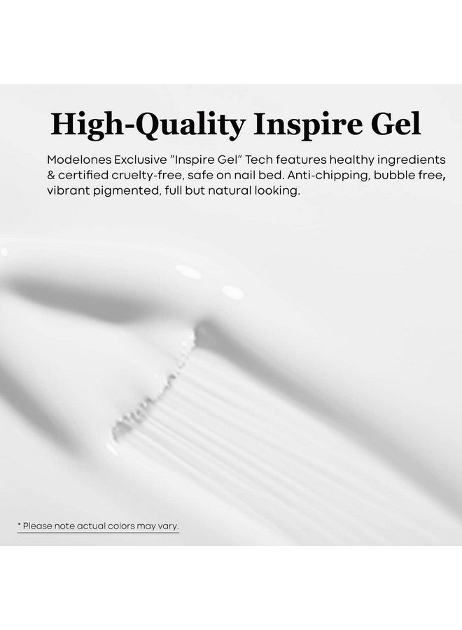 modelones طلاء أظافر جل 1 قطعة 15 مل من مجموعة طلاء أظافر جل بلون أبيض حليبي نقي يمتص ويدوم طويلاً مع مرآة لامعة أساسية لصالونات التجميل وتصميم مانيكير في المنزل 0.5 أونصة سائلة - Image 3
