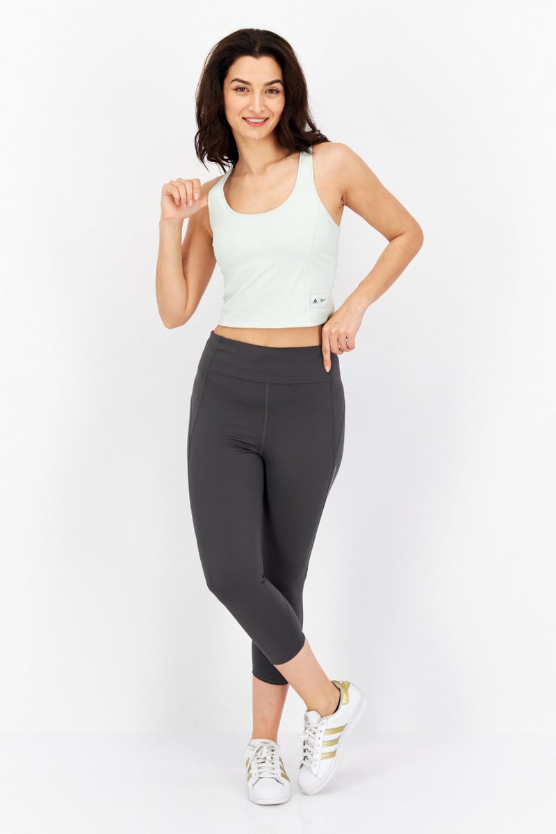 Adidas Women Sportswear Fit Training Top, Light Green  - Image 2