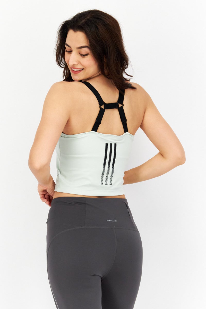 Adidas تي شيرت تدريب رياضي للنساء، أخضر فاتح - Image 4
