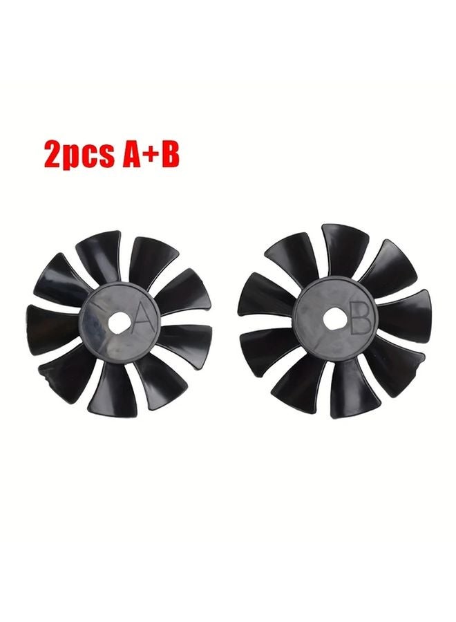 2Pcs Black Air Compressor Fan Blades Oil Free Pump Motor Cooling Accessories - Image 3