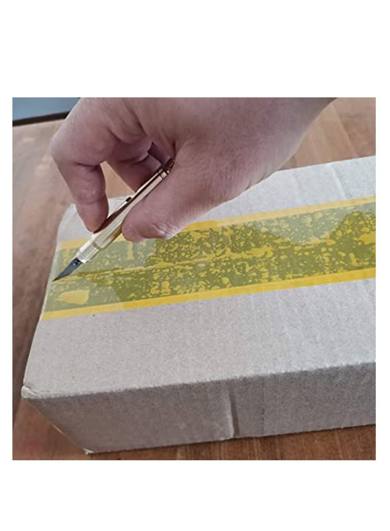 NIBEMINENT Bottle Opener Keychain with Knife and Screwdriver, Made by Solid Brass 5 in 1 (Gold) - Image 3