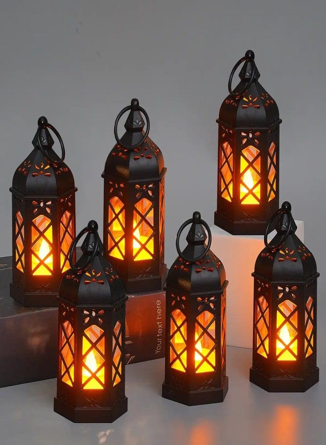VRB Dec 2 Pcs Small Antique LED Lantern Pillar Candles Acrylic Flameless & Smokeless Decorative LED Tea Light Candle Perfect for Gifting, Home,Diwali, Christmas,Decorative Candles,Birthday (Model 9) - Image 3