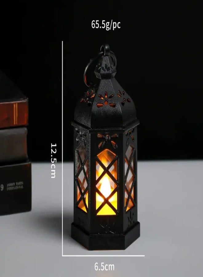 VRB Dec 2 Pcs Small Antique LED Lantern Pillar Candles Acrylic Flameless & Smokeless Decorative LED Tea Light Candle Perfect for Gifting, Home,Diwali, Christmas,Decorative Candles,Birthday (Model 9) - Image 2