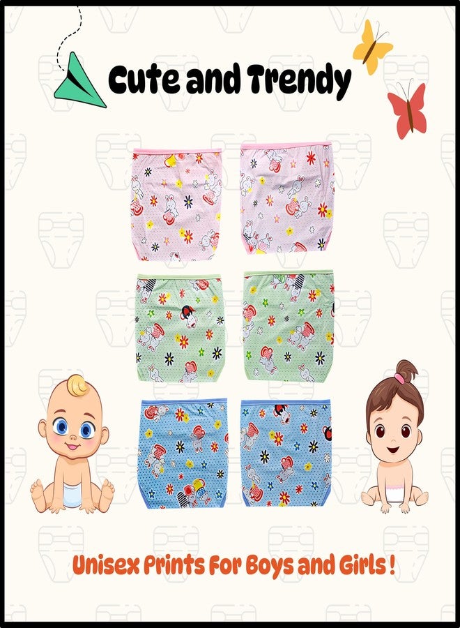 Hooper Baby & Toddler Diaper Covers for 0-3 Years | Washabale, Reusable, Waterproof & Adjustable Nappy Cover | Ultra Soft, and Thin | Unisex Designs, Pack of 6 (Size M) - Image 2