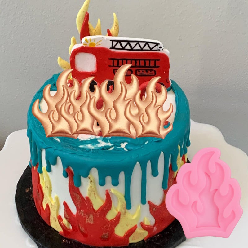 Xcake Lcook Fire Flame Clay Silicone Mold  Native American Indians Axe Feather Arrow Fondant Mold for Cake Decoration Cupcake Topper Chocolate Candy Sugar Craft Gum Paste - Image 4